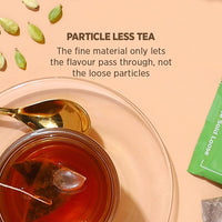 Chaayos Green Tea Bags - Tulsi Cardamom (25 Pyramid Tea Bags) | Tulsi and Cardamom Flavoured Green Tea | Green Tea | Herbal Tea | Tulsi Green Tea | Detox Green Tea