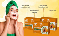 AV Herbal International Organic Papaya Face and Body Soap | Natural Papaya Herbal Soap for Glowing & Clear Skin ? Skin Brightening & Nourishing Bar (Pack Of 2)