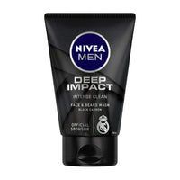 NIVEA Men Face Wash, Deep Impact Intense Clean, 100g And NIVEA Men Lip Care, Active Care Lip Balm, SPF 15, 4.8g