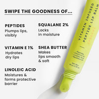 Hyphen - Peach Lip Balm for Dry & Chapped Lips | Vitamin Infused Peptide | Hydrating & Moisturizing Balm for Men & Women | Hyphen Products | Lip Balm for Dark Lips | Smoothen Lips & Barrier Repair | Moisturizer for Dry Lips, Chapped Lips Winter | Vegan, S