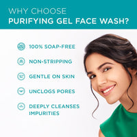 Simple Purifying Face Wash 150ml for oily, acne-prone, sensitive skin | 100% soap-free gentle cleanser for women & men