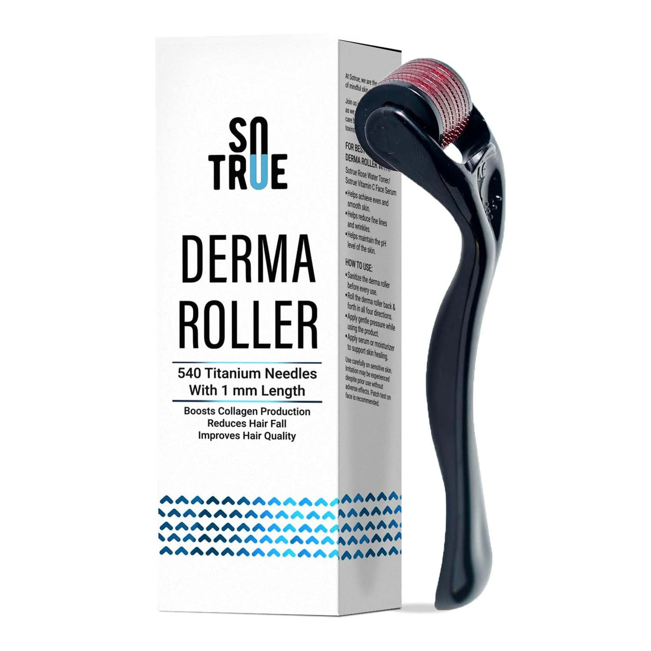 Sotrue Derma Roller For Hair Growth 1 mm with 540 Titanium Needles and Beardhood Hair Volumizing Powder Wax 20g