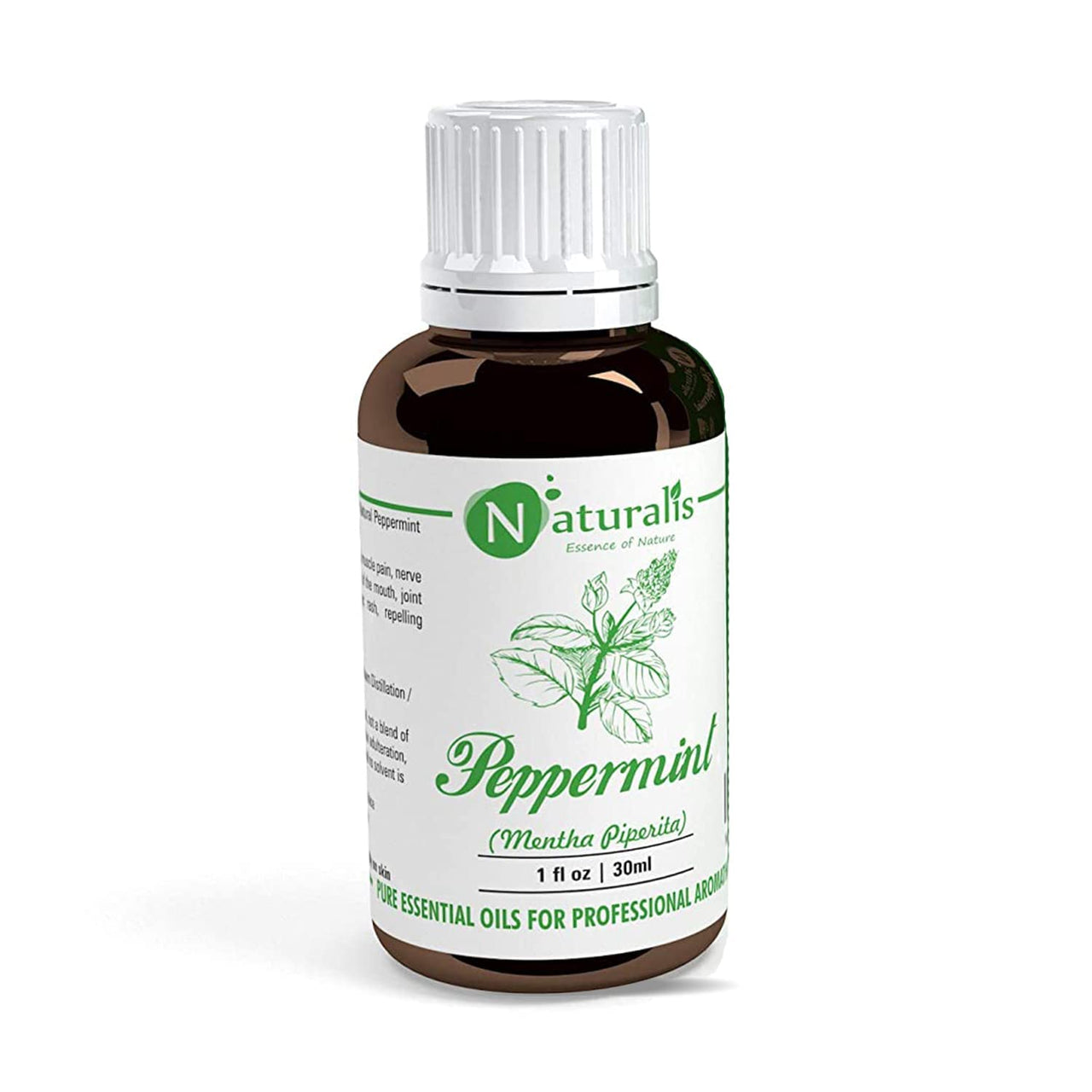 Naturalis Peppermint Essential Oil - Pure Therapeutic Grade Peppermint Oil For Hair, Skin Care, Steaming, Diffuser & Aromatherapy - Soothing Relief - 30Ml