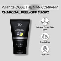 The Man Company De Tan Activated Charcoal Peel-Off Mask with Moringa, Gooseberry & Turmeric Powder Extract for Dead Skin, Blackhead & Tan Removal - 100gm*2