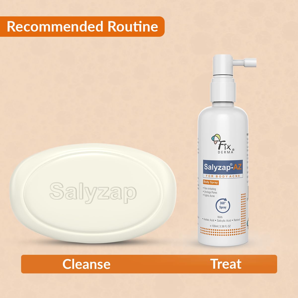 Fixderma Salyzap Soap with Salicylic Acid, Tea Tree Oil & Vitamin E | Acne Soap for Acne-Prone & Oily Skin (75, Salicylic Acid)