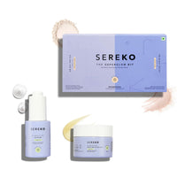 Sereko Advanced Active Vitamin C Skin Regime Kit Combo | 50X Vitamin C Face Moisturiser 50 ml, Clarifying Serum 30 ml & Super Glow Collagen Powder - 30 Sachet x 4g