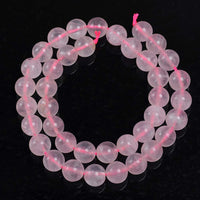 Natural Stone Beads 10mm Rose Quartz Gemstone Round Loose Beads Crystal Energy Stone Healing Power for Jewelry Making DIY,1 Strand 15