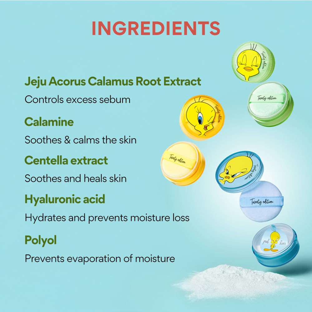 Innisfree No Sebum Mineral Natural Powder 5g | Tweety 02 | Korean Setting Powder for Face | Oil Control for Oily Skin, Makeup Fixer, Reduces Hair Greasiness, Mattifying, Long-Lasting, 3-in-1 Power