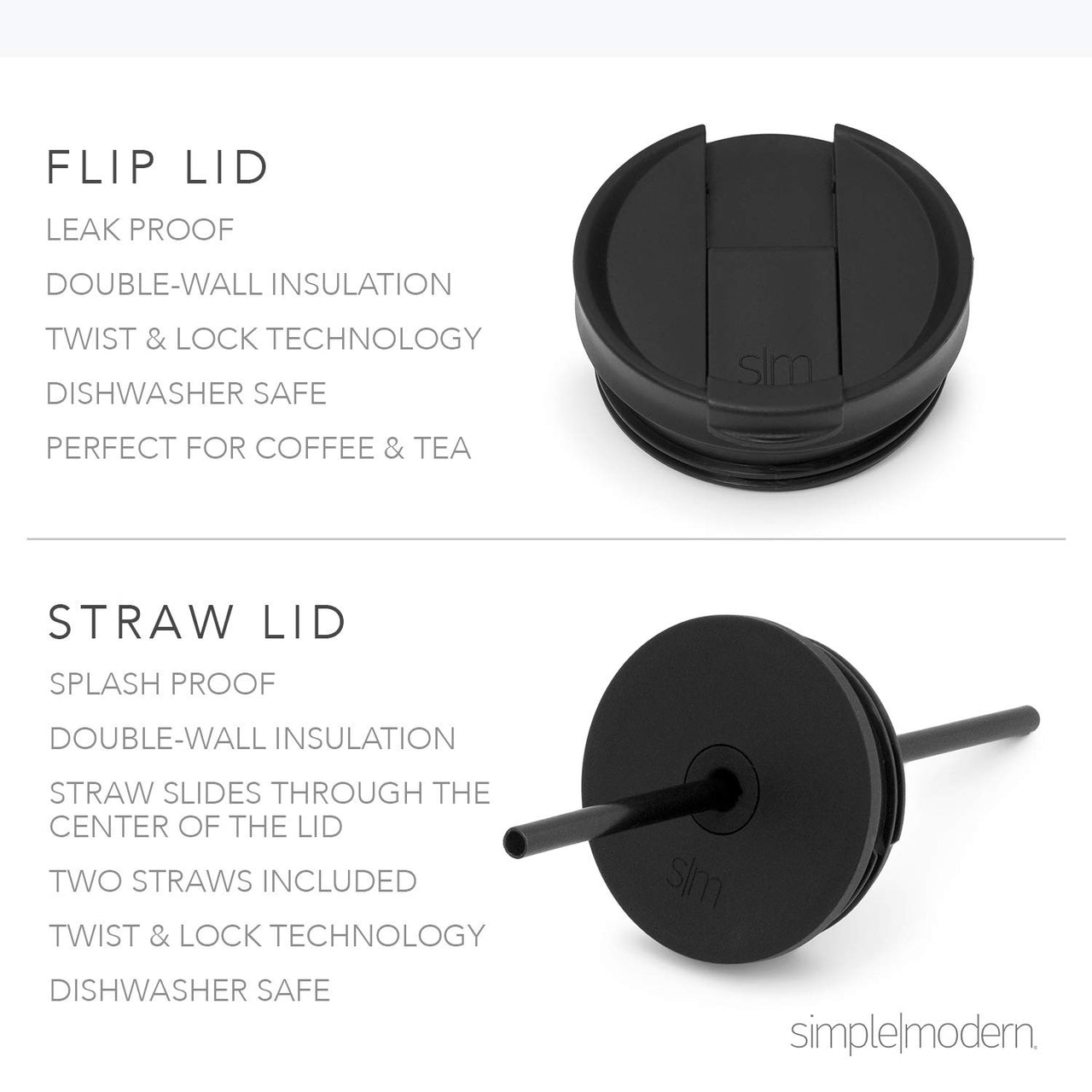 Simple Modern Insulated Tumbler with Lid and Straw | Iced Coffee Cup Reusable Stainless Steel Water Bottle Travel Mug | Gifts for Women Men Her Him | Classic Collection | 20oz | Carrara Marble Pattern: Carrara Marble