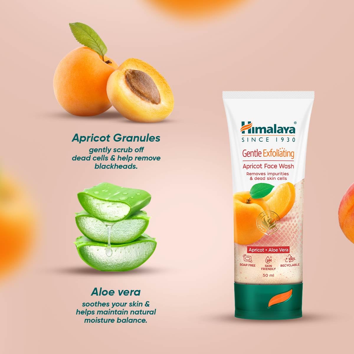 Himalaya Herbals Deep Cleansing Apricot Face Wash, 50ml