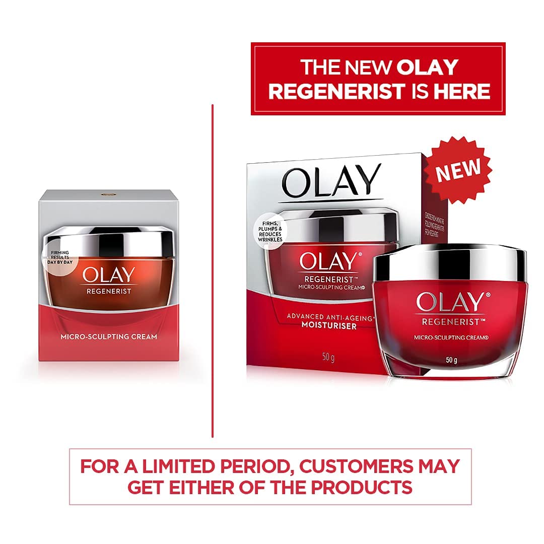 Olay Day Cream Regenerist Microsculpting Moisturiser (NON SPF), 50g