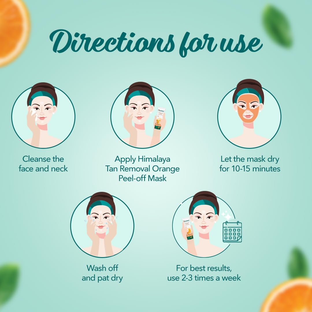 Himalaya Tan Removal Peel off Mask - Orange, 50g Tube