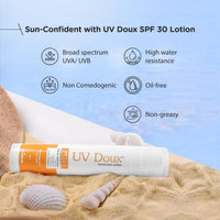 Brinton UvDoux Sunscreen Lotion with SPF 30 in Oil Free Formula| Light Weight & Non Greasy Sunscreen|Protection against UVA/UVB Rays| For All Skin Types- 50 ML x Pack of 2