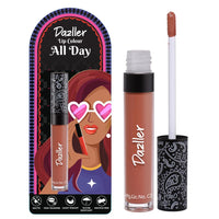 DAZLLER All Day Lipcolour|Moisturizing Kokum Butter|Non-Transfer & Smudge-Proof|8Hr Stay|Matte Liquid Lipstick for Women|Dlc003 Autumnspice|6G