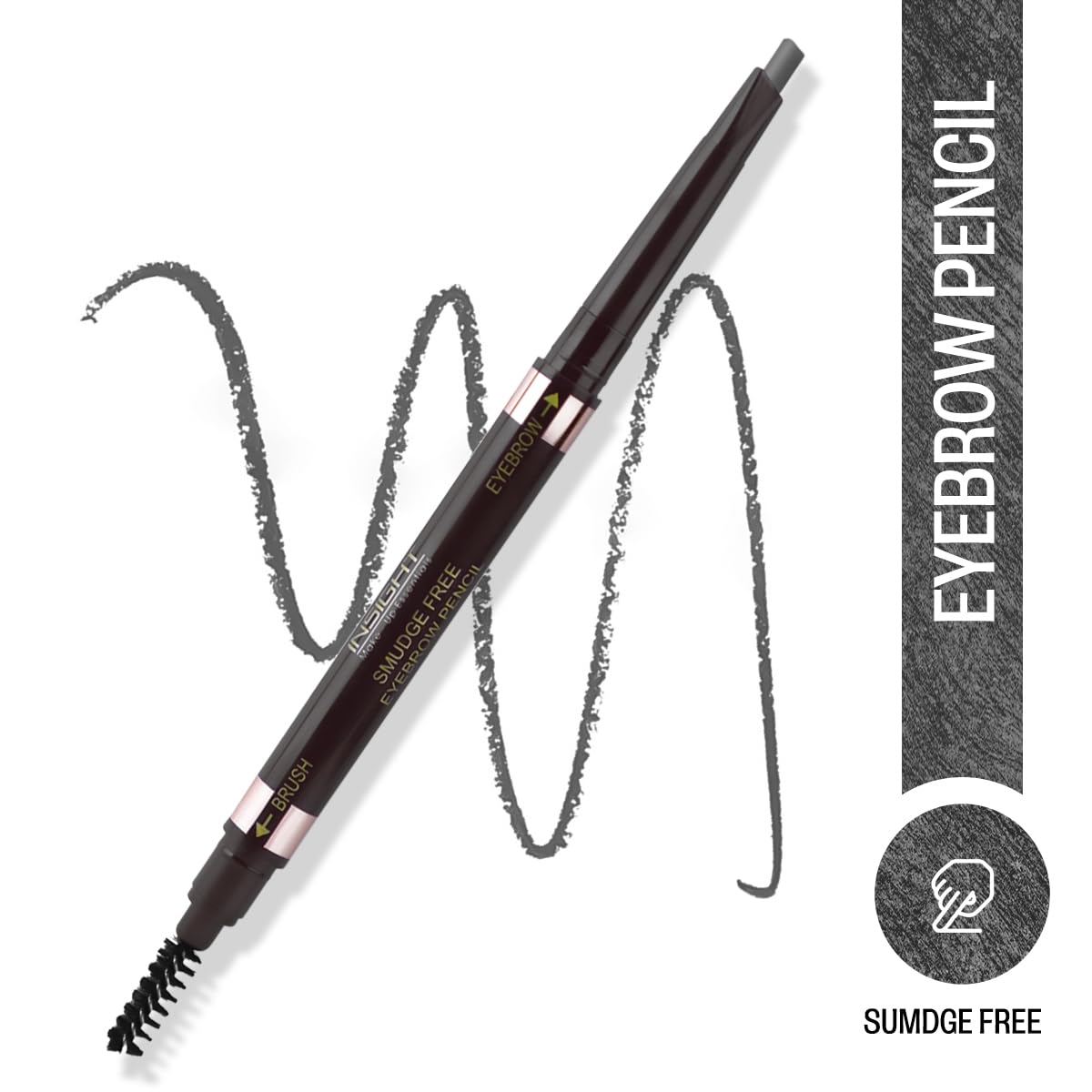 INSIGHT, Smudge Free Eyebrow Pencil, Brown, 0.5 gm