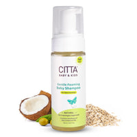 CITTA Natural Gentle Tear-free Foaming Baby Shampoo for new born & Kids with Coconut Oil, Olive Oil and Oats | For delicate scalp | Safe for cradle cap | 150 ml