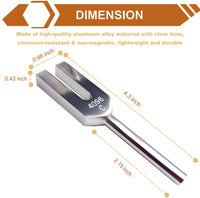 4096 Hz Tuning Fork, Crystal Tuning Fork for Healing, Medical-Grade with Wood Hammer and Soft Storage Bag 4096 Hz