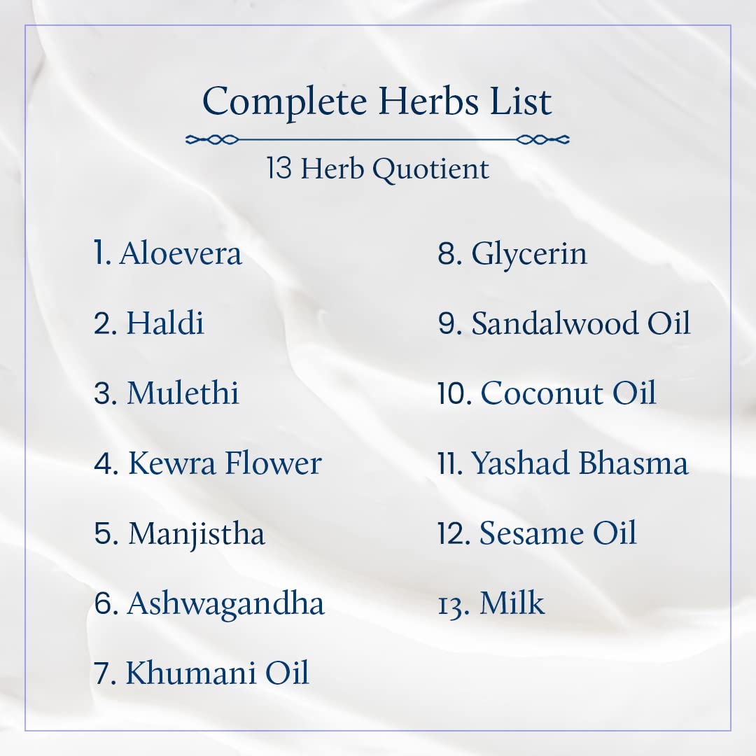 Blue Nectar Ayurvedic Sandalwood Radiance and Skin Brightening Cream Moisturizing Day Cream for Women for Daily Use Plant Based Face Cream for Women (13 Herbs, 50g)