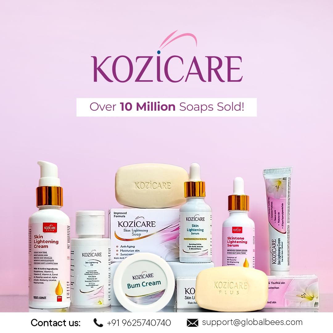 Kozicare Kojic Acid Face Wash & Glutathione | Papaya Face Wash | Acne for Glowing Skin | for Women & Men | Face Cleanser & Skin Care - 100 Ml