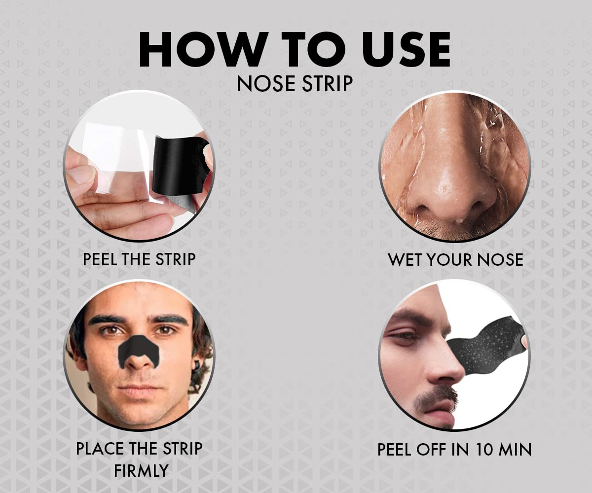 UrbanGabru Nose Strip with BHA Serum | Nose Strips for Blackhead, Whitehead Remover (4 Strips) | Pore Cleanser | with Natural Aloe Vera & Witch Hazel Extracts