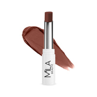 Mila Beauté 24 Hrs Locked In Lips Transfer Proof Lipstick | Enriched With Mango Seed Butter & Hyaluronic Acid | Transfer Proof Formula with Velvety Texture | Smudge Proof & Highly Pigmented | Shade - (Nude Brown, 3.2 g)