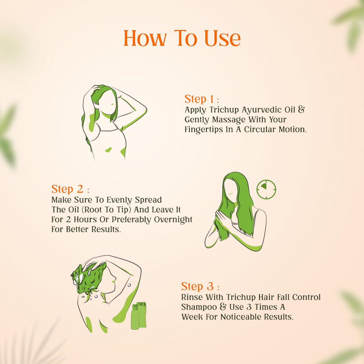 Trichup Ayurvedic Hair Fall Control Hair Oil for Hair Growth For Men & Women | 5 Natural Ingredients | Reduces hair fall & Anti Dandruff | No Mineral & Paraben- 200ml Pack of 2