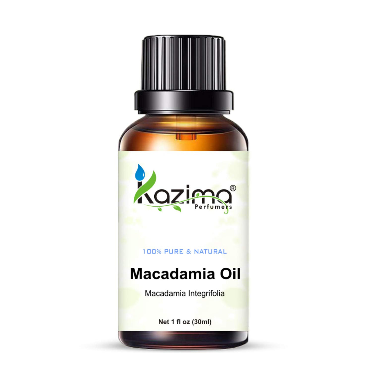 KAZIMA Macadamia Cold Pressed Carrier Oil - 100% Pure Natural & Undiluted For Skin care & Hair (30ml)
