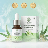 Zenaum Essences 100% Natural Eucalyptus Therapeutic Grade Essential Oil | 30ml (Pack of 2) | Respiratory Relief, Muscle Soothing & Aromatherapy | Sourced from Yunan, India | GMP, ISO & IFRA Certified