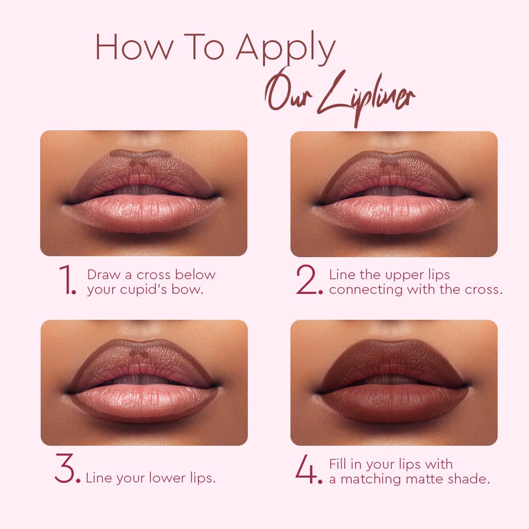 C2P Pro Ultra Define Lip Liner, One Swipe Smooth Application, Matte Finish, Long Lasting, Waterproof & Smudge Proof, Enriched with Jojoba Oil & Shea Butter, 0.27g (Caramel 01-Nude Brown)
