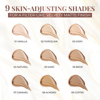 Just Herbs Full Cover Filter Finish Under Eye Light Weighted Matte Finish Concealer for Face Makeup 5 ml (Vanilla)