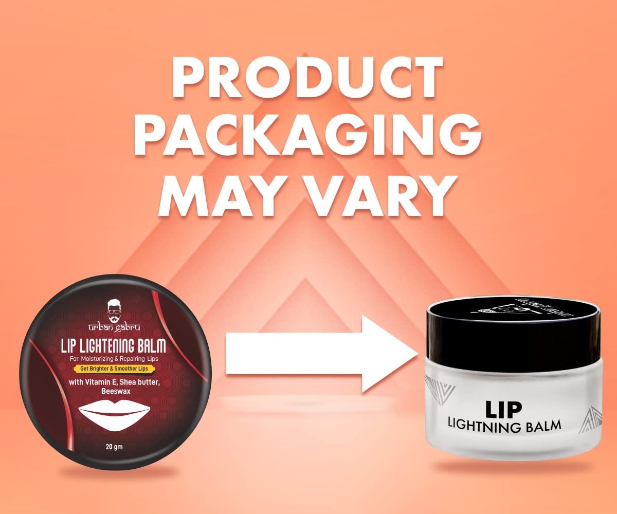 Urbangabru Lip Balm For Lightening & Brightening Dark Lips With Shea Butter, Beeswax & Vitamin-E (Lip Balm) 20g - Pink