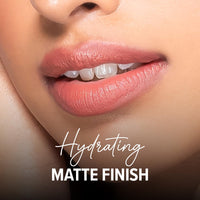 Mila Beauté Creamy Comfort Matte Long-Lasting Lipstick for Women | Highly Pigmented & Hydrating Lipstick with Jojoba | Single Swipe Application | Suitable for Indian Skin Tones - RUSTY BROWN