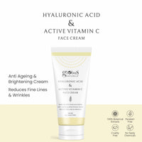 Globus Naturals Glycolic & 1% Salicylic Acid Anti-Acne & Vitamin C & Hyaluronic Acid Anti Ageing Face cream Combo - Set of 2