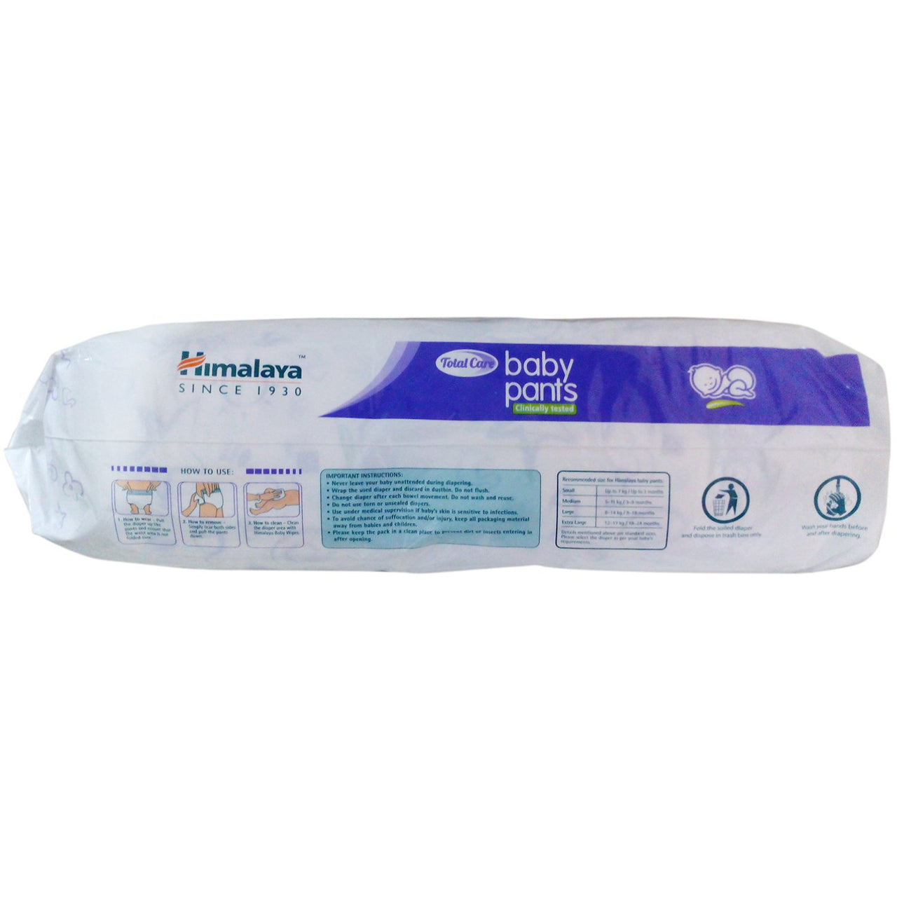 Himalaya Total Care Baby Pants - Medium, 54 Pieces Pack