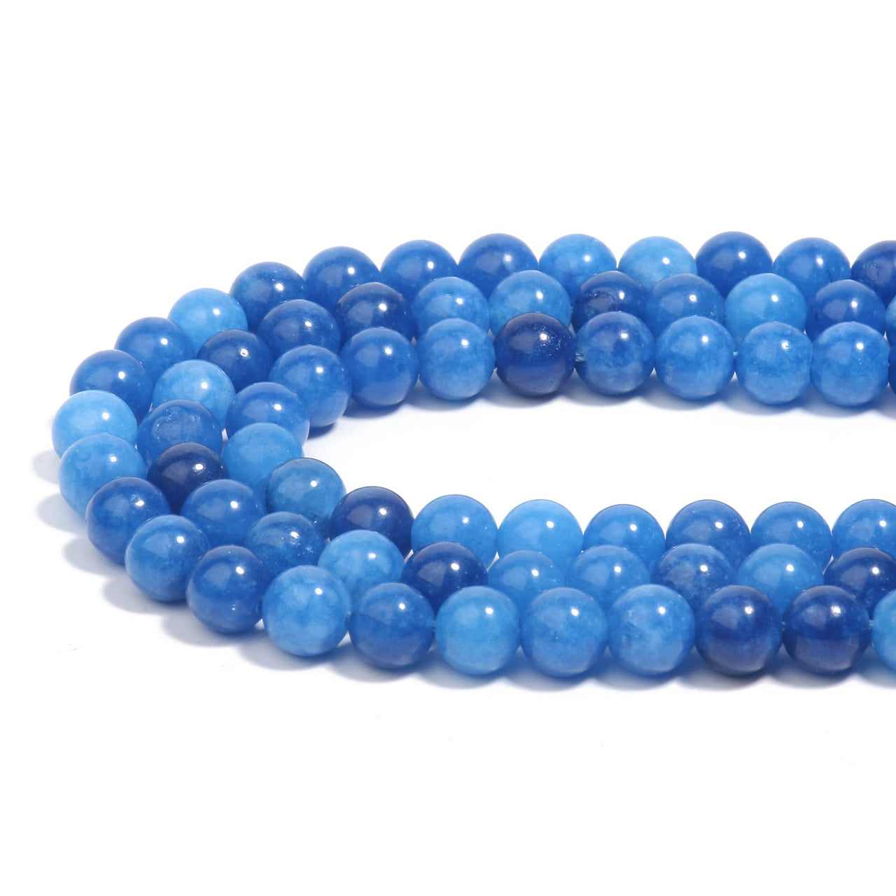 45pcs 8mm Natural Stone Beads Kyanite Beads Energy Crystal Healing Power Gemstone for Jewelry Making, DIY Bracelet Necklace
