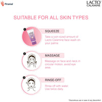 Lacto Calamine Face Wash For Oily Skin |100ml each- Pack of 2 | Kaolin Clay, Niacinamide & Vitamin E | Facewash Reduces Excess Oil, Controls Pimples, Blackheads & Whiteheads |Face wash For Women & Men