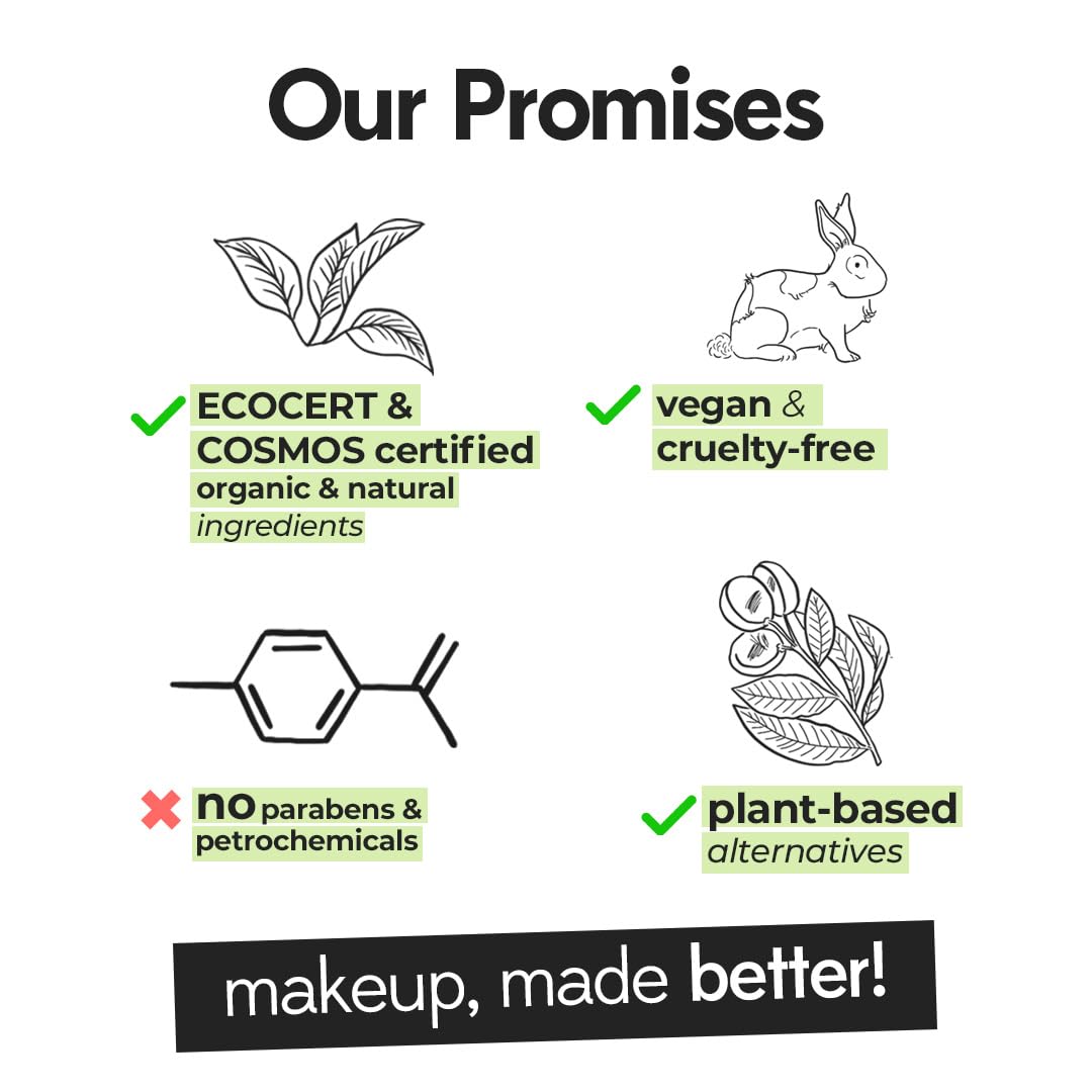 RUBY's ORGANICS Liquid Foundation for Face Makeup-Waterproof, Full Coverage Blendable, Long Lasting, Matte Finish and Poreless, Normal to Oily Skin, Vegan, Paraben and Silicon-Free, Shade Md2.5,30 Ml