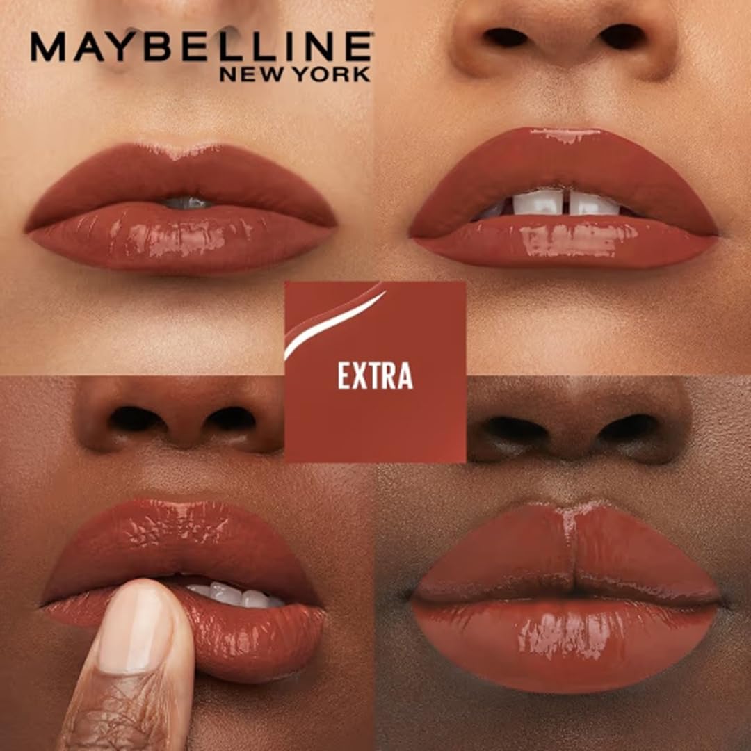 Maybelline New York SuperStay Vinyl Ink Liquid Lipstick - Extra, Instant Shine & Transfer Proof. SuperStay Vinyl Ink Liquid Lipstick Last Up To 16 Hours, Enriched With Vitamin E & Aloe | 4.2ml