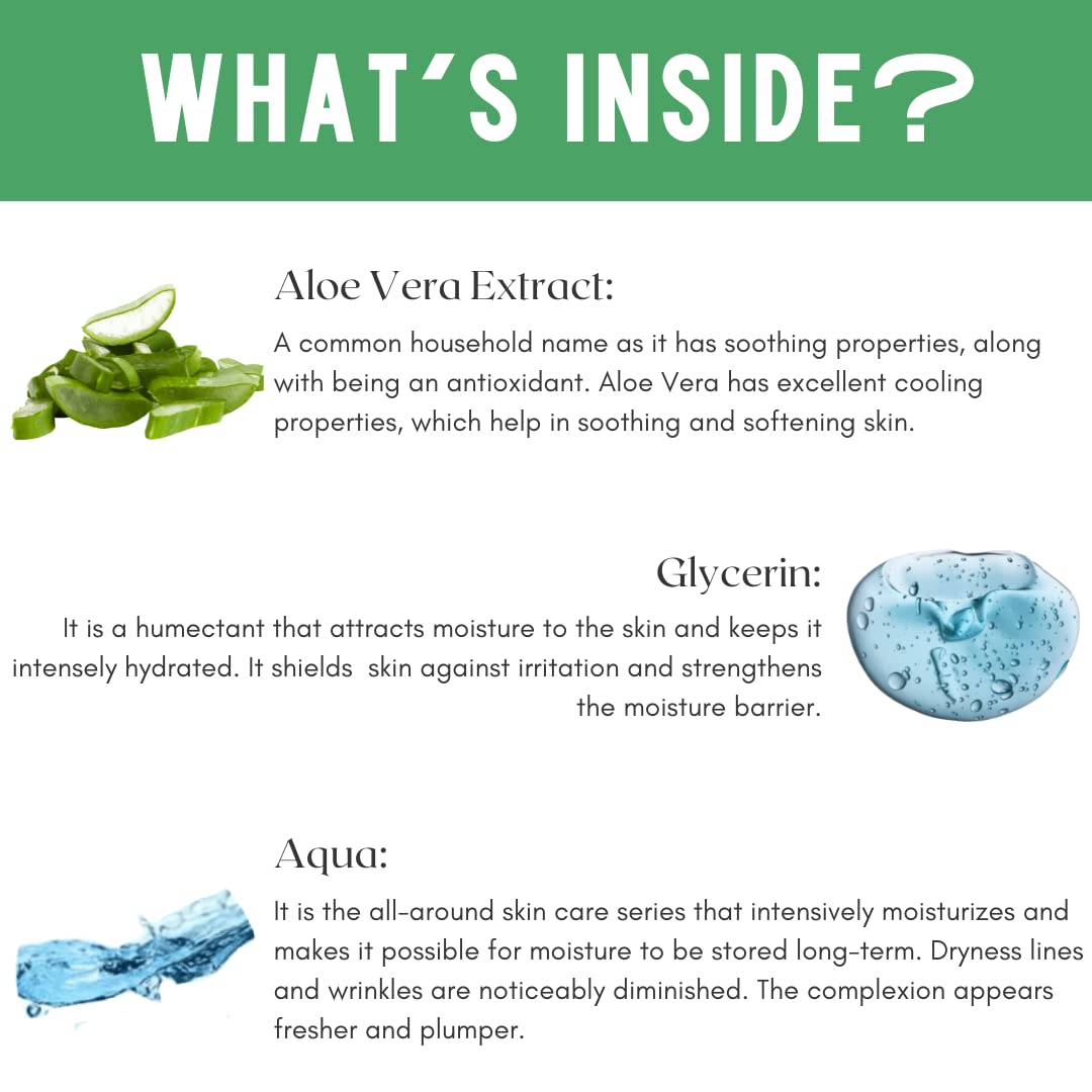 Skin Secrets Aloe Vera Massage Cream with Aloe Extract| Hydrates, Nourishes & Soothes Dull & Dehydrated Skin| Paraben free, Cruelty free & Vegan (800gm)