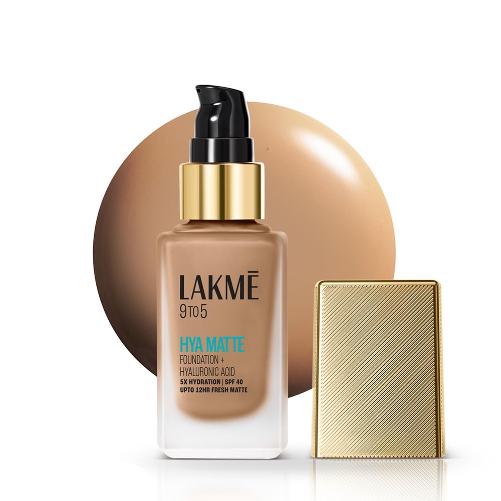 Lakmé 9to5 Hya Matte Foundation + Hyaluronic Acid Cool Walnut - 25ml