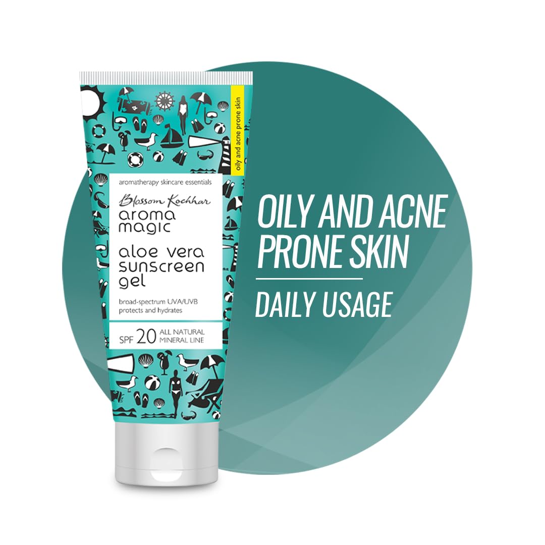 Aroma Magic Sunscreen Sun Block Lotion, Spf 30, 100Ml And Aloe Vera Sun Screen Gel, 100Ml|For All Skin Types