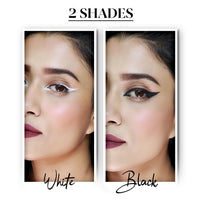 FLiCKA Breathtaking Eyes Twist White Kajal + Rule With Brows Eyebrow White Pencil, With Spoolie, Waterproof, Smudge Proof, Longlasting, Dermatologically tested, Intense Colour, Natural-looking Results