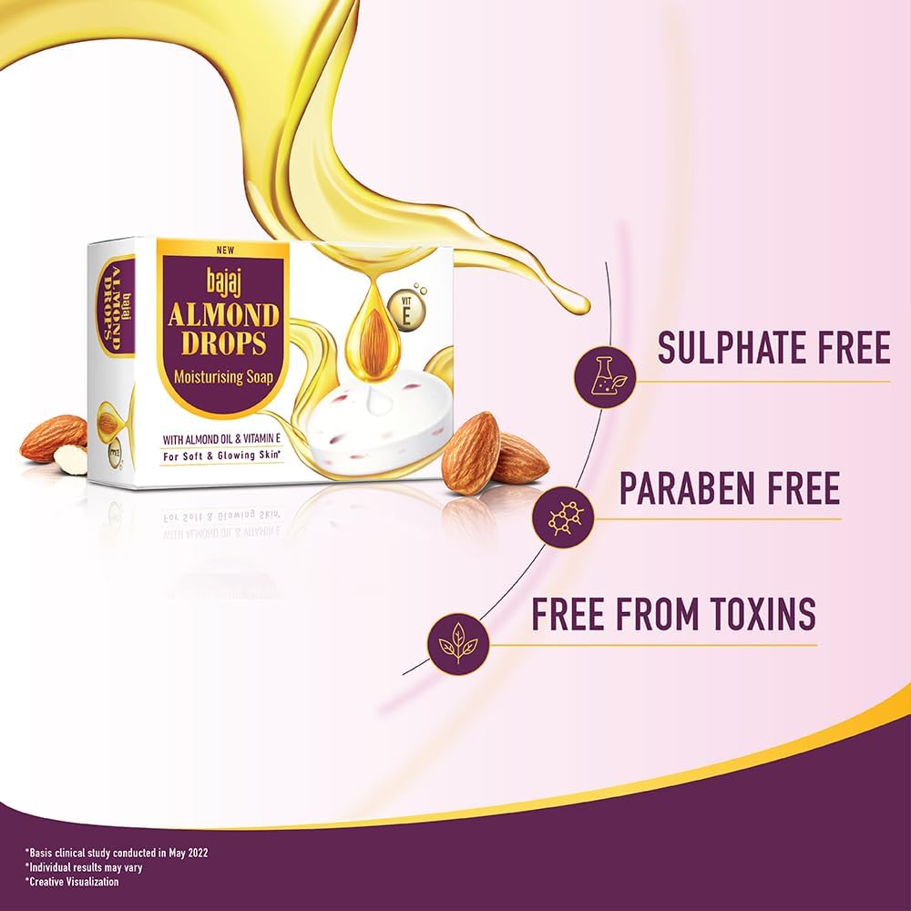 Bajaj Almond Drops Moisturizing Soap 5 X 125g