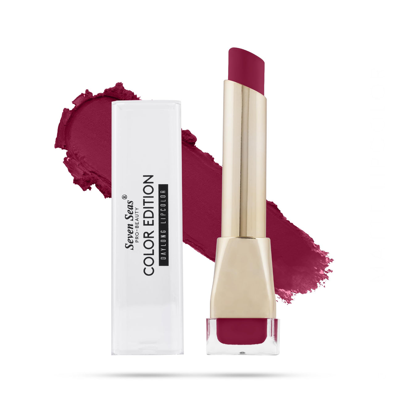 Seven Seas Color Edition Matte Lipstick | Highly Pigmented | Long Lasting | Waterproof | Smudgeproof | Single Coat Application | Lipstick for Women (315, 3.5G)