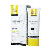 SunScoop Ultra Matte Dry Touch Sunscreen SPF 50 PA+++ |Matte Finish | Zinc Oxide & 0.1%ww Salicylic Acid for Oily Acne Prone Skin | Broad Spectrum, Non Comedogenic & No White Cast|For Women & Men-45gm