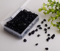 Natural Chip Stone Beads Black Obsidian Onyx 5-8mm About 400pieces Irregular Gemstones Healing Crystal Loose Bead Hole Drilled DIY for Bracelet Jewelry Making Crafting (5-8mm, Black Obsidian Onyx)