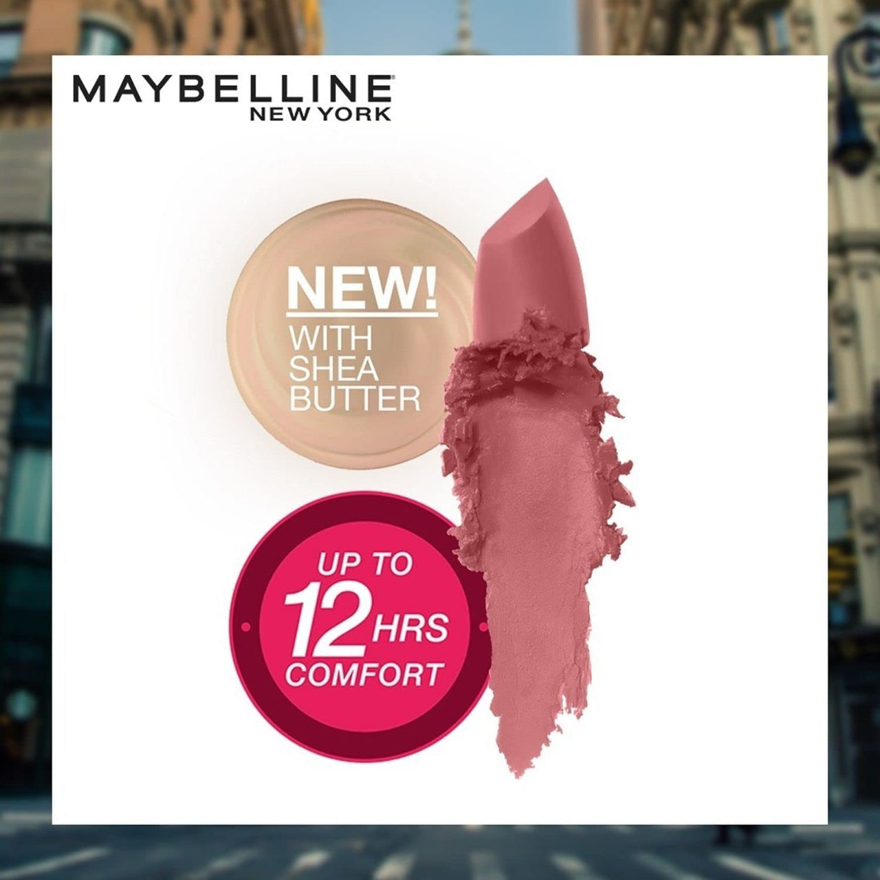 Maybelline New York Matte Lipstick, Intense Colour, 507 Almond Pink, 3.9g & Maybelline New York Compact Powder, With SPF to Protect Skin from Sun, Absorbs Oil, Fit Me, 20 Natural Beige, 6g