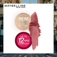 Maybelline New York Matte Lipstick, Intense Colour, 507 Almond Pink, 3.9g & Maybelline New York Compact Powder, With SPF to Protect Skin from Sun, Absorbs Oil, Fit Me, 20 Natural Beige, 6g