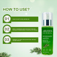 Jovees Herbal Rosemary Water Hair Growth Spray with Follicusan DP (200ml) | Mist Spray for Hair Fall, Strengthens Follicles & Boosts Hair Growth | Adds Shine | Non-Greasy, Lightweight Hair Tonic | For All Hair Types | Reduces Dandruff & Scalp Protection