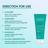 JOVEES Herbal Morning Ritual Moisturizer Cream| Prevents Dark Spots | Reduces Fine Line & Improves Skin Elasticity | UVA & UVB Protection | Nourishes & Hydrates Skin | All Skin Types 100ml